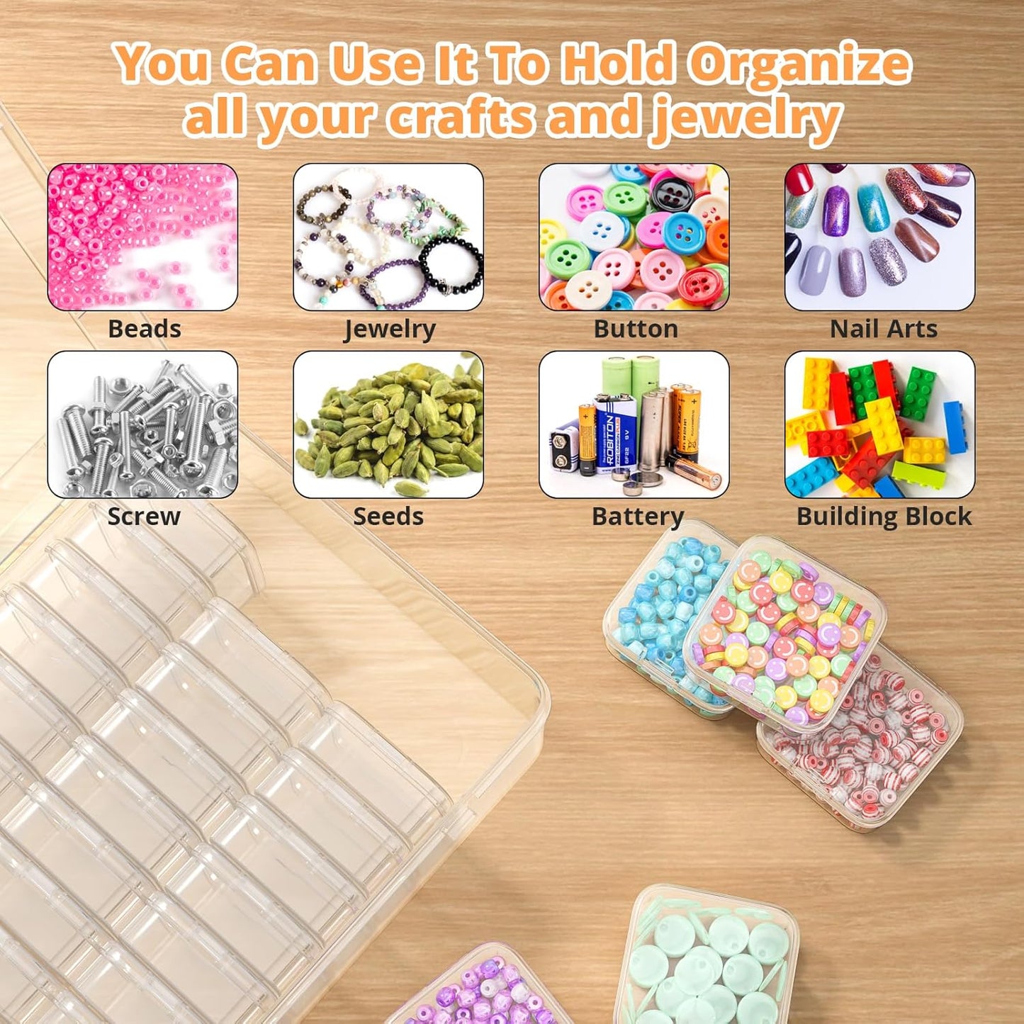30-Piece Mini Bead Storage Box Set